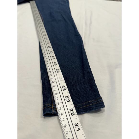 HUE Essential Denim Leggings Size S Deep Indigo Wash Belt Loops Pull On Jeggings - Picture 7 of 8